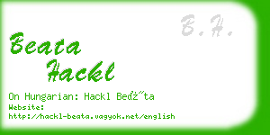 beata hackl business card
